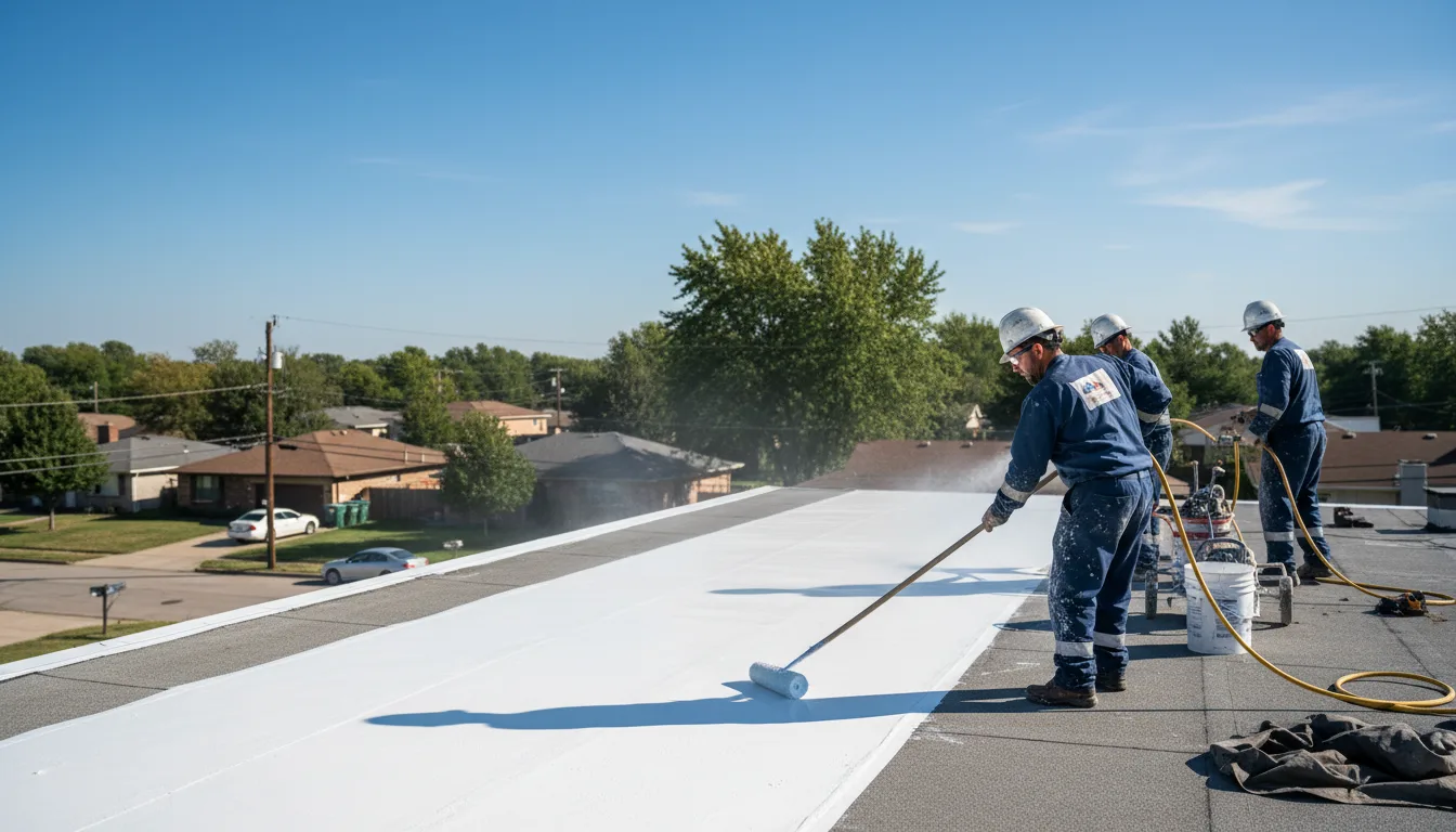 Commercial roof coating in Pennville, IN near me
